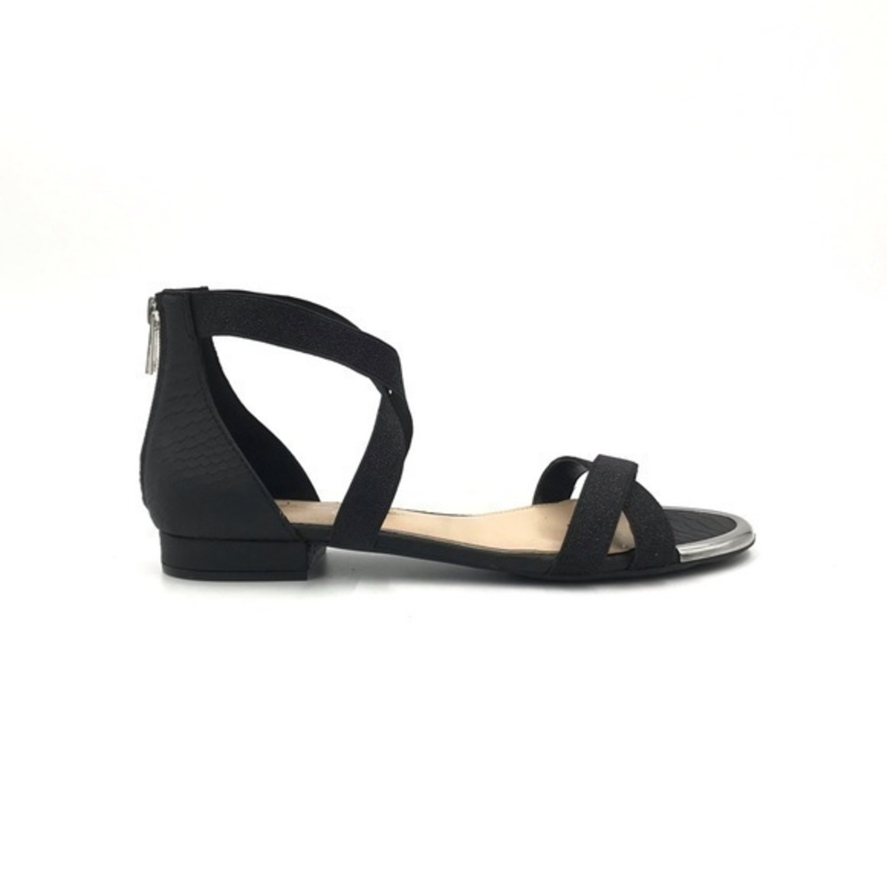 Jessica Simpson Black Sparkle Aimlee Sandals Size 8
